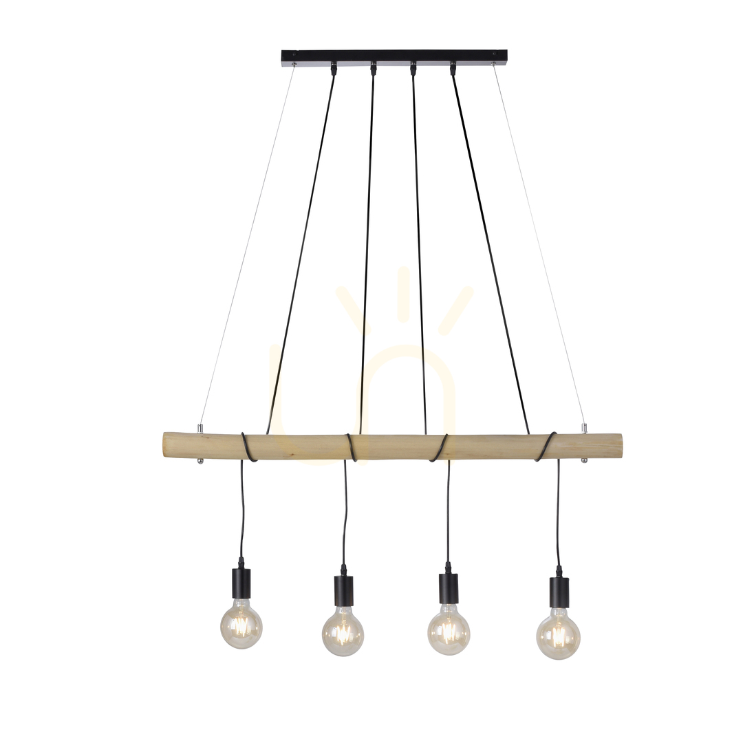 Pohled Závěsné svítidlo TERO 15505-18 Black 4xE27 Závěsné svítidlo TERO 15505-18 Black 4xE27