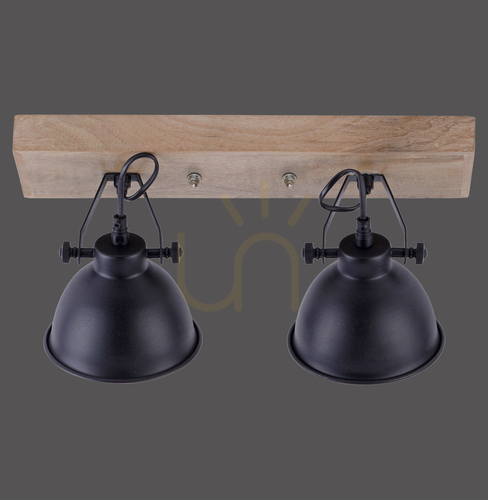 Kontrola Plafond SAMIA 11982-18 Black 2xE14