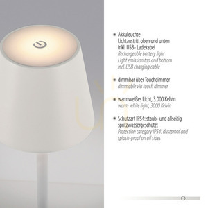 Zahradní lampa EURIA 19252-16 bílá 1xLED 3 Zahradní lampa EURIA 19252-16 bílá 1xLED small 3