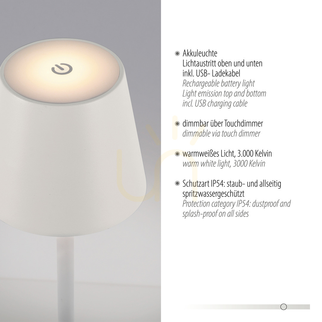 Zobrazit Zahradní lampa EURIA 19252-16 bílá 1xLED Zahradní lampa EURIA 19252-16 bílá 1xLED