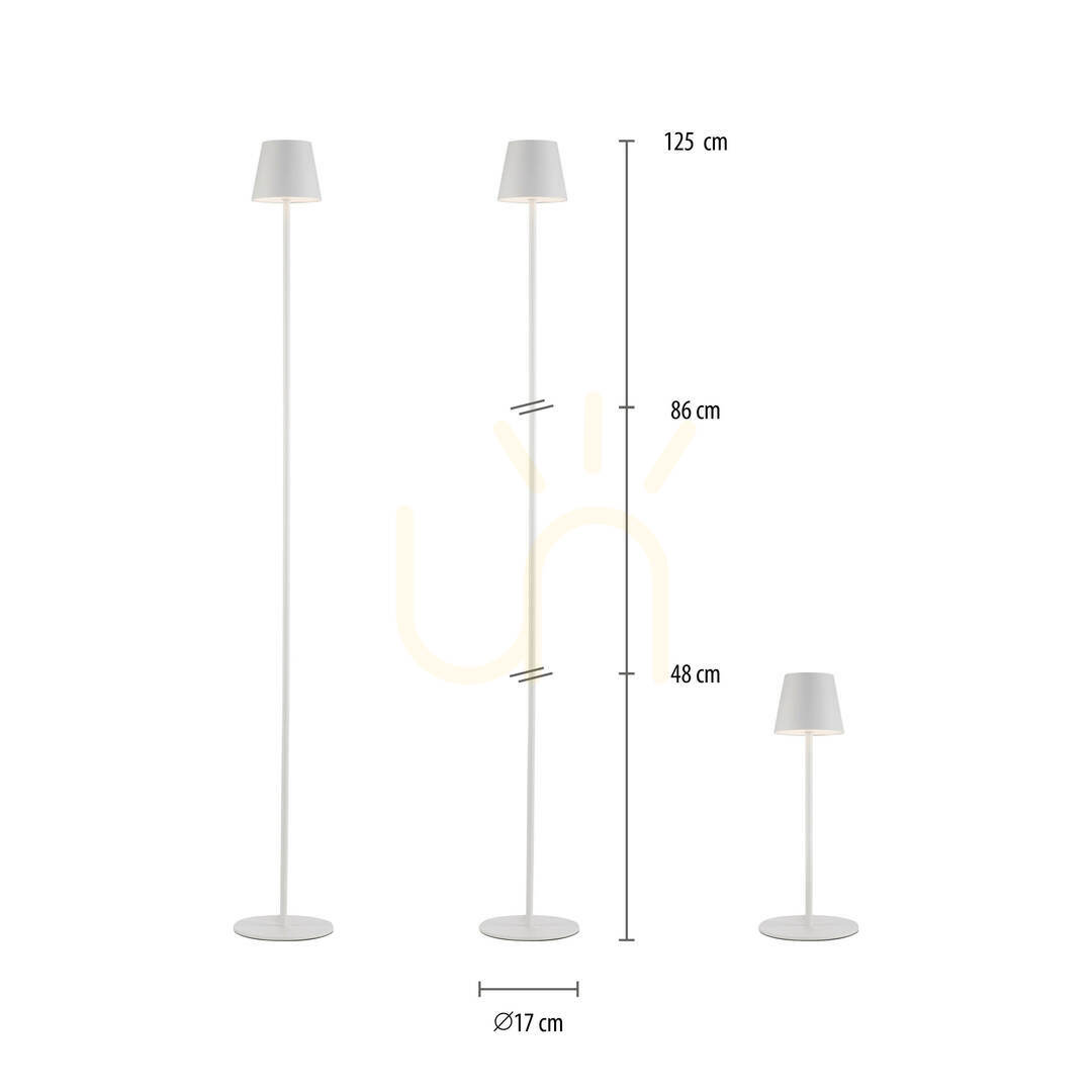 Náhled Zahradní lampa EURIA 19252-16 bílá 1xLED Zahradní lampa EURIA 19252-16 bílá 1xLED
