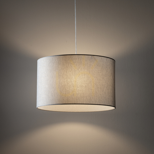 Kontrola Závěsné svítidlo Nowodvorski HOTEL MOOD 11791 šedé, stínidlo 50 cm, E27