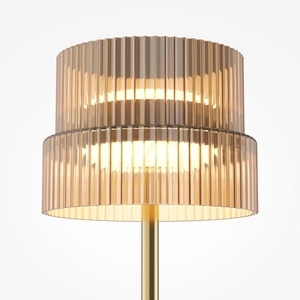 Stolní lampa Maytoni SCALA MOD496TL-L12BZK, bronz, vroubkované koňakové sklo, Ø 14,8 × 24 cm, LED 12 W 1300 lm 3000K small 3
