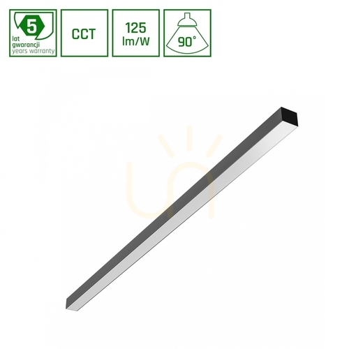 Kontrola ALLDAY BASIC Lighting Bar 40W 3 CCT 230V 90st IP20 1203x42x37mm Black Pr Ugr<19 Záruka 5 let.