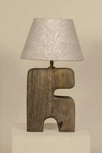 Stolní lampa BAZAR BIZAR L’Objet S, hnědé dřevo, E27 small 1