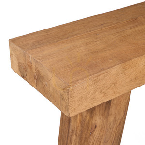 Konzolový stolek Bazar Bizar The Stance z teakového dřeva, přírodní, 86 cm small 5