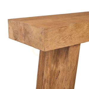Konzolový stolek Bazar Bizar The Stance z teakového dřeva, přírodní, 86 cm small 6