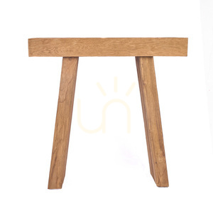 Konzolový stolek Bazar Bizar The Stance z teakového dřeva, přírodní, 86 cm small 8
