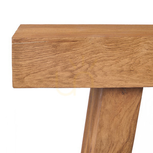 Konzolový stolek Bazar Bizar The Stance z teakového dřeva, přírodní, 86 cm small 9