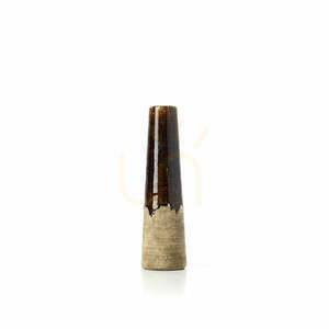 Váza BAZAR BIZAR Amber Cone hnědo-béžová S 39,5 cm small 0