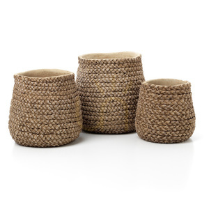 Pletený květináč přírodní L Planters small 3