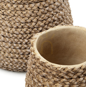 Pletený květináč přírodní L Planters small 4