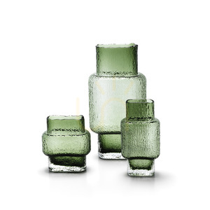Váza Vintage Vert zelená L Glass Collection small 4