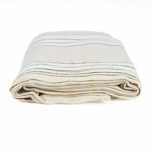 Kontrola Ubrus Provence přírodní černobílý 150 x 250 cm Table Linen