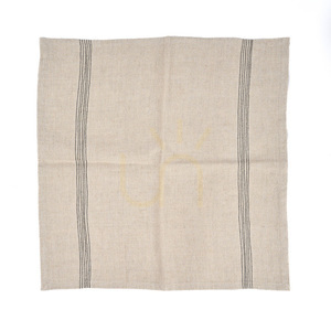 Ubrousek Biscuit přírodní černá 45x45 cm Table Linen small 5
