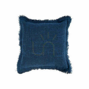 Povlak na polštář s třásněmi The Azure Fringe 50x50 cm, indická modrá small 0