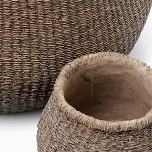 Květináč Faux-Puff hnědý L Planters small 5