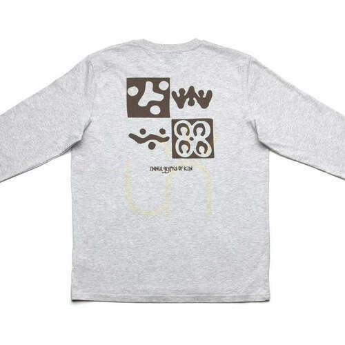 Kontrola Šachovnicové tričko s dlouhým rukávem Heather Grey S