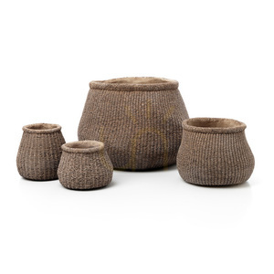 Květináč Faux-Puff hnědý M Planters small 3