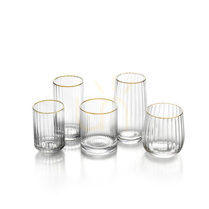 Highball sklenice se zlatým okrajem, přírodní zlato small 4