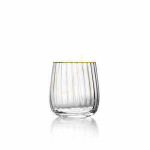 Skleněný tumbler se zlatým okrajem, přírodní zlato, 10 cm small 0