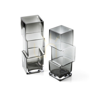 Váza Rummikub tmavě šedá L Glass Collection small 4