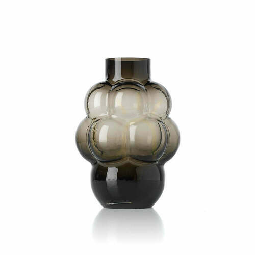 Kontrola Váza Grape tmavě šedá L Glass Collection