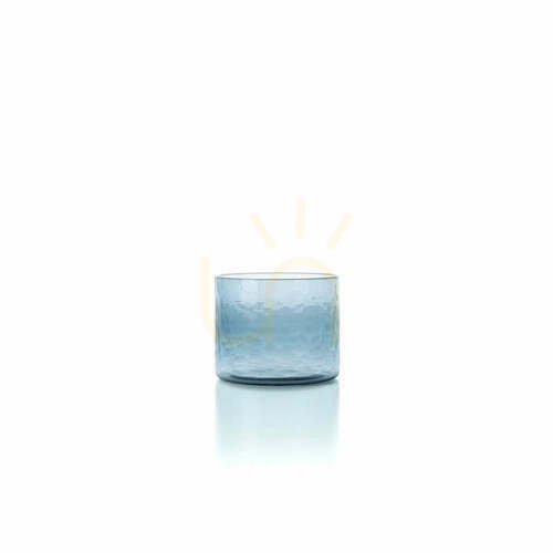 Kontrola Nízká sklenice Bazar Bizar Azure Hammered Blue 6,5 cm