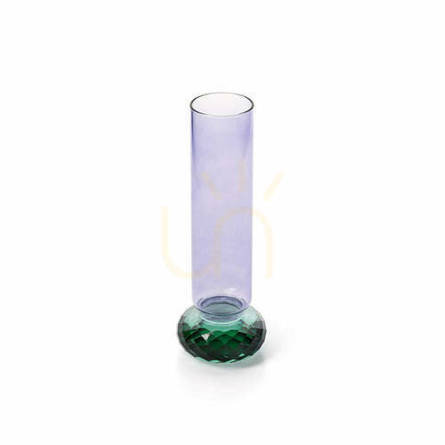 Kontrola Skleněná váza Bazar Bizar Violet Quartz, fialovo-zelená, 19,2 cm