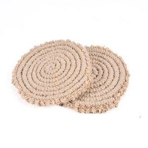 Bavlněný podtácek béžový 12 cm small 3