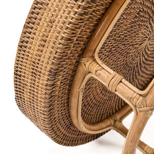 Kulatý ratanový podnos na podstavci Bazar Bizar The Rattan Rise Tray, Ø 50 cm, v. 22 cm, přírodní hnědá small 2