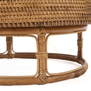 Kulatý ratanový podnos na podstavci Bazar Bizar The Rattan Rise Tray, Ø 50 cm, v. 22 cm, přírodní hnědá small 6