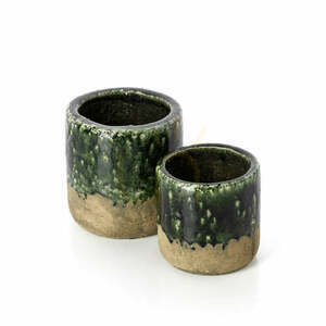 Květináč BAZAR BIZAR The Moss Planter Concrete Green M 15 cm small 1