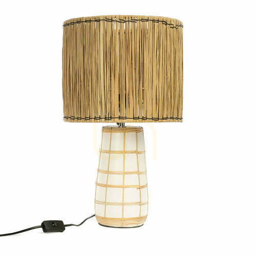 Kontrola Stolní lampa Molokai bílá přírodní 51 cm
