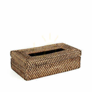 Box na kapesníky BAZAR BIZAR Rattan Classic přírodní hnědý small 0