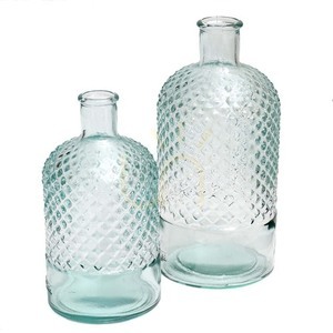 Skleněná láhev Zuanshí modrá M, Glass Collection small 5
