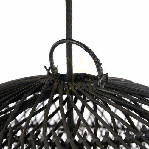 Kontrola Černé ratanové závěsné stínidlo Bazar Bizar The Bubble M 50 cm