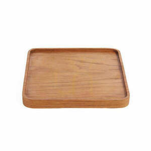 Čtvercový talíř z teakového dřeva The Teak Square Plate M 20 x 20 cm přírodní small 1