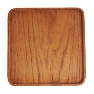Čtvercový talíř z teakového dřeva The Teak Square Plate M 20 x 20 cm přírodní small 6