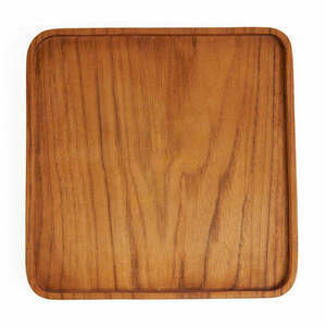 Čtvercový talíř z teakového dřeva The Teak Square Plate M 20 x 20 cm přírodní small 0