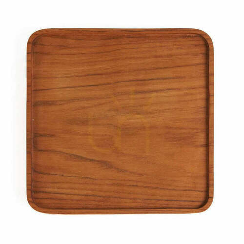 Kontrola Talíř BAZAR BIZAR The Teak Square Plate, přírodní, S