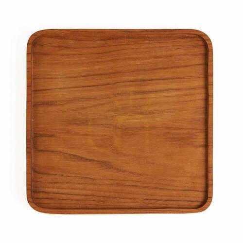 Kontrola Talíř BAZAR BIZAR The Teak Square Plate, přírodní, S