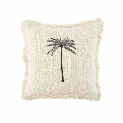 Kontrola Povlak na polštář Gili Palm přírodní černá 50 x 50 cm