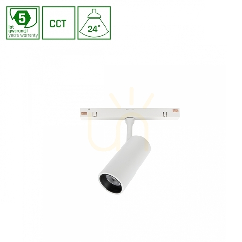 Kontrola Reflektor pro přípojnice Systém Shift CCT Spot S Směrové svítidlo 35x80x120mm 6W 24 St White Switch Záruka 5 let.