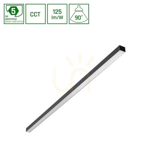 Kontrola ALLDAY BASIC 30W/40W/50W 3 CCT 230V 90st IP20 1503x42x37mm černá Pr Ugr<19 5 let Gw.