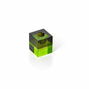 Svícen Gem Blocks Green Smoke small 1