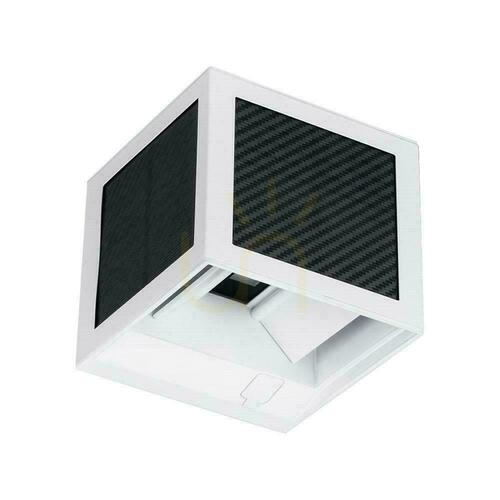 Kontrola Solární nástěnné svítidlo V-TAC VT-408CCT LED COB 3W 900 lm bílá kostka 10x10 cm IP65 se senzorem pohybu, USB-C