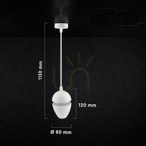 V-TAC LED 9W závěsné svítidlo bílé VT-89009 3000K 900lm small 2