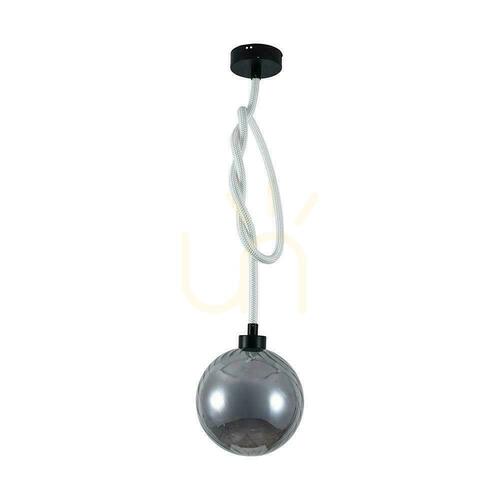 Kontrola V-TAC LED závěsné svítidlo 20W kouřová koule fi 23cm vázaná šňůra VT-84037 3000K 1900lm