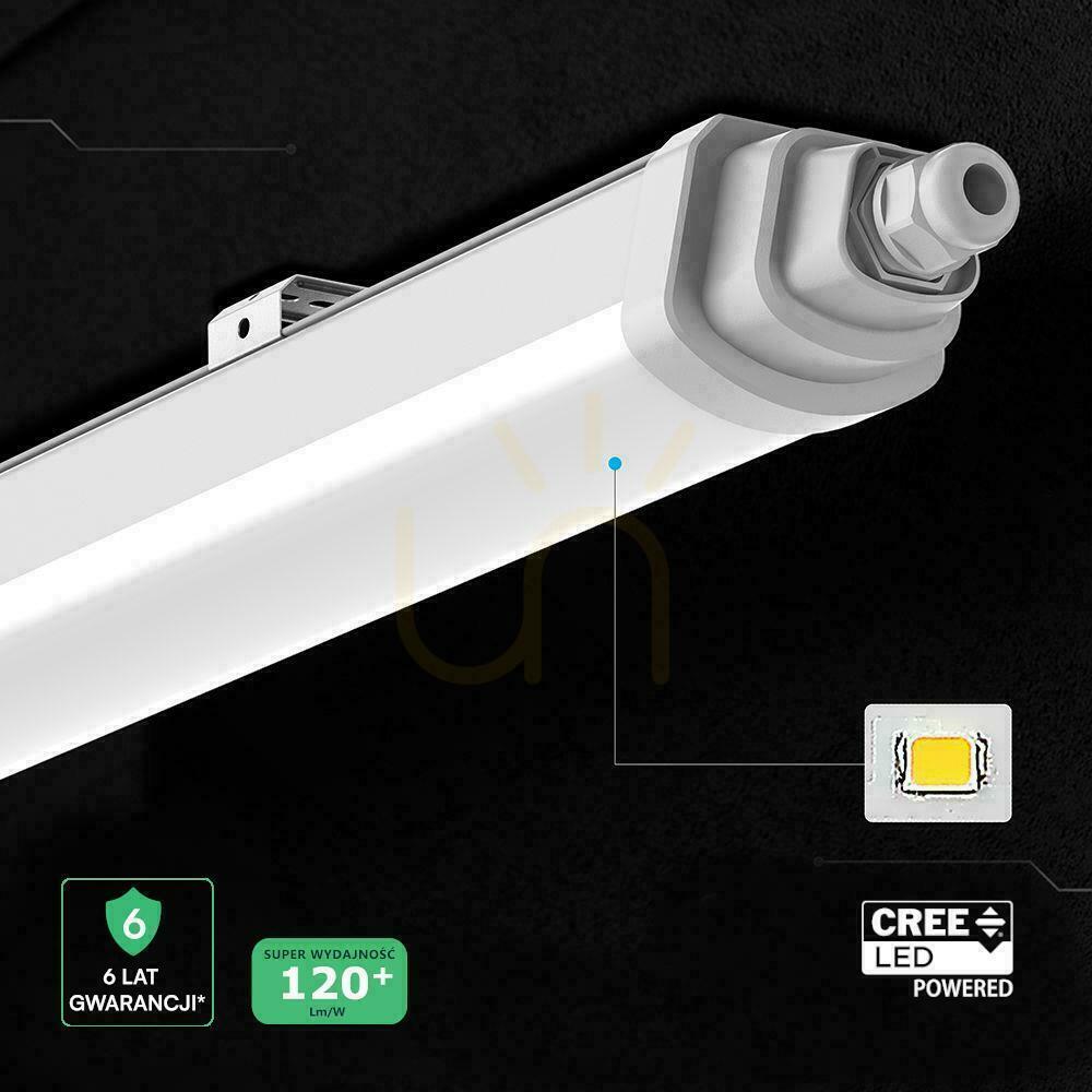 Zobrazit V-TAC CREE CHIP řady GT 60cm 18W 120Lm/W hermetické LED svítidlo VT-12017 4000K 2160lm 6 let záruka V-TAC CREE CHIP řady GT 60cm 18W 120Lm/W hermetické LED svítidlo VT-12017 4000K 2160lm 6 let záruka